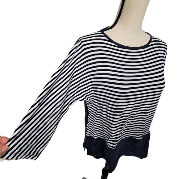 Max Volmary Silk Colorblock Striped Top - Picture 7 of 9